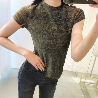 Tricou strălucitor de damă elegant în mai multe culori
