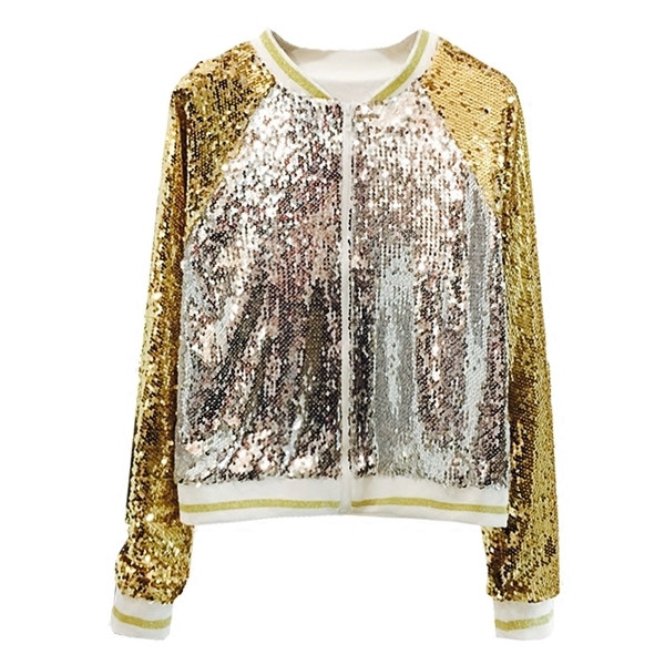 Стилен дамски суичър с пайети