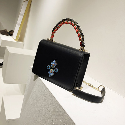 Mini geanta eleganta decorata cu pietre, in patru culori
