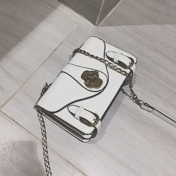 Дамска мини чанта чанта с метална дръжка