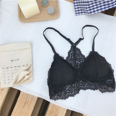 Дантелен дамски сутиен без подплънки в три цвята