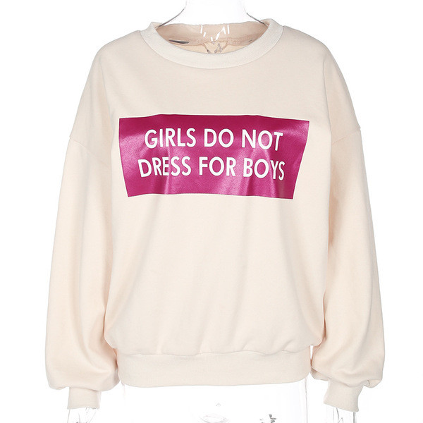 Дамски спортен суичър с надпис