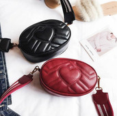 Geanta mini dama din imitatie neagra si rosie