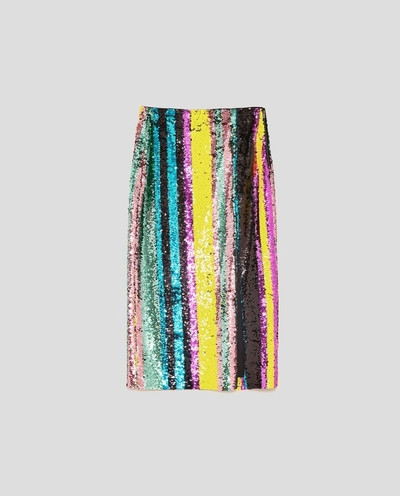 Страхотна дамска "миди" пола с уникални лъскави пайети