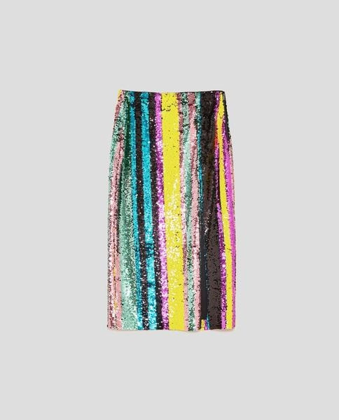 Страхотна дамска "миди" пола с уникални лъскави пайети