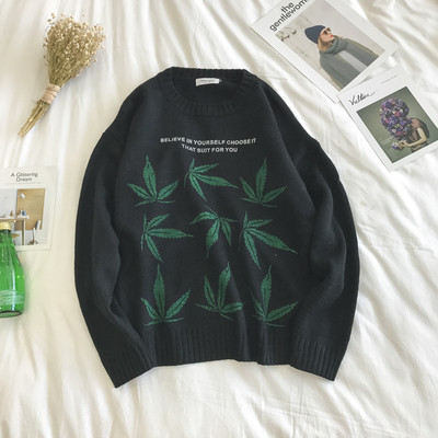 Ежедневен мъжки пуловер с принт