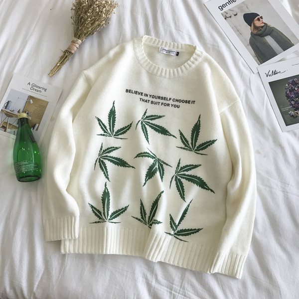 Ежедневен мъжки пуловер с принт 