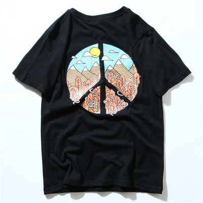 Спортна мъжка тениска с принт в различни цветове