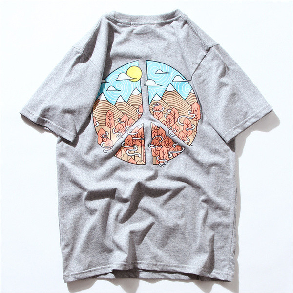 Спортна мъжка тениска с принт в различни цветове