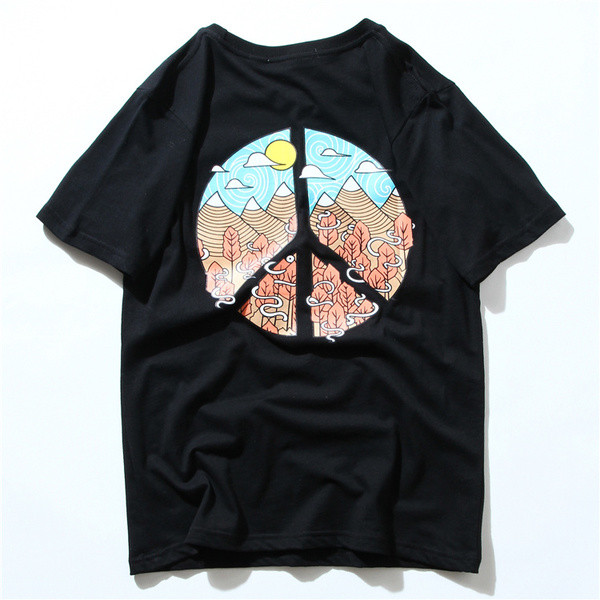 Спортна мъжка тениска с принт в различни цветове