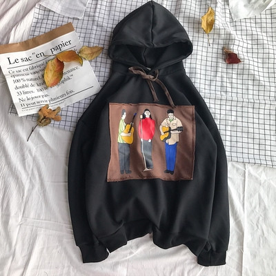 Спортен мъжки суичър с качулка и изображение