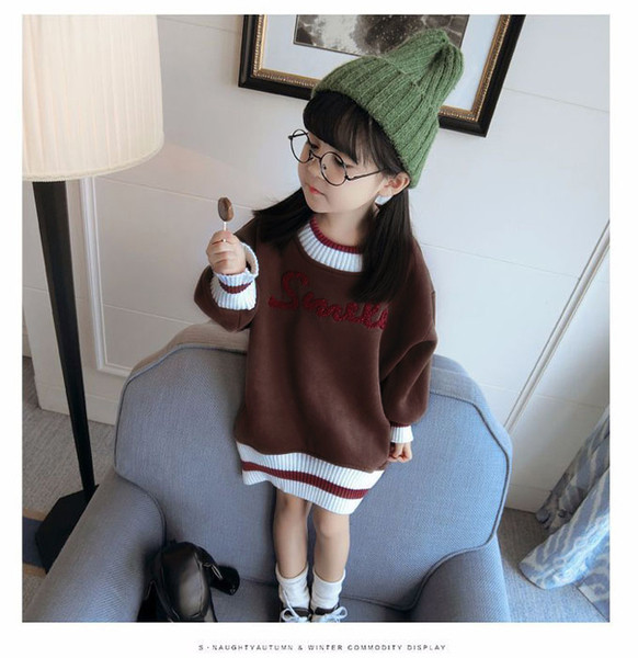 Bluza casual pentru copii pentru fete in model larg in doua culori