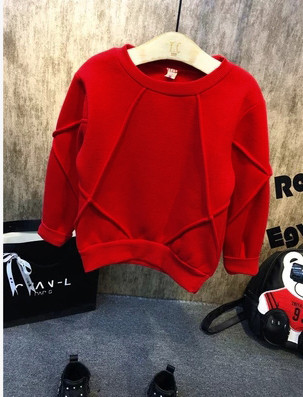 Спортно-ежедневен детски пуловер за момчета с О-образна яка в два цвята 