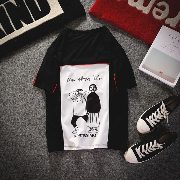 Мъжка тниска с интересна декорация в няколко цвята