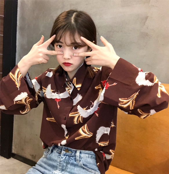 Екстравагантна дамска риза за дамите в свободен стил в два цвята