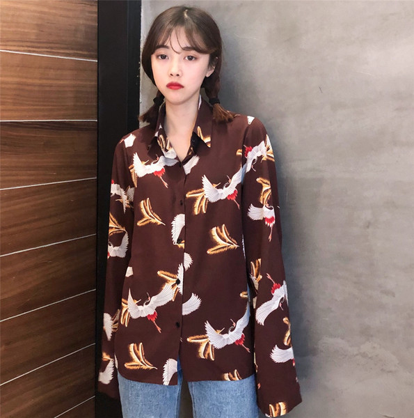 Екстравагантна дамска риза за дамите в свободен стил в два цвята