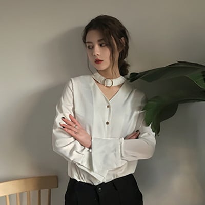 Стилна дамска риза в два цвята