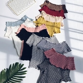 Ежедневна дамска блуза с паднали рамене в няколко цвята