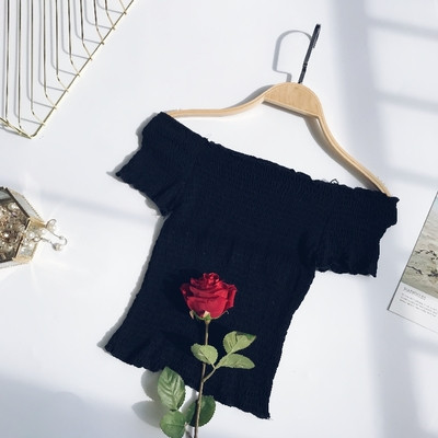 Ежедневна дамска блуза с паднали рамене в няколко цвята