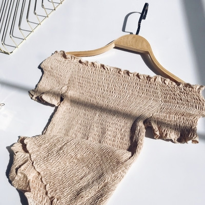 Ежедневна дамска блуза с паднали рамене в няколко цвята