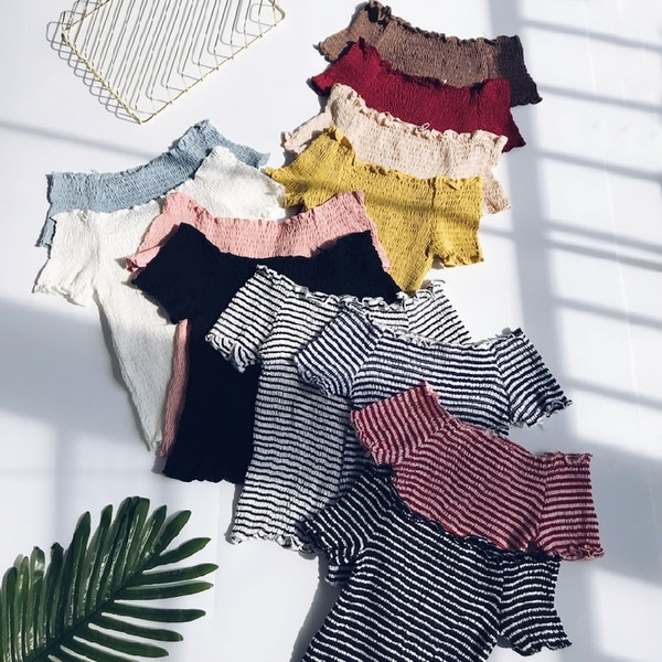 Ежедневна дамска блуза с паднали рамене в няколко цвята