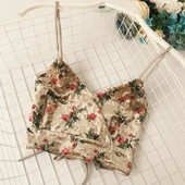 Дамски кадифен топ на цветя в два цвята