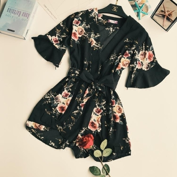 Ефирен летен дамски гащеризон в два цвята