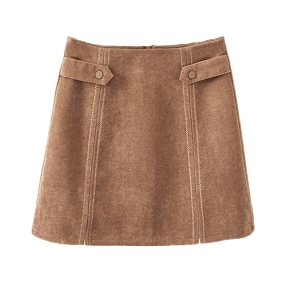 Семпла къса дамска пола в три цвята