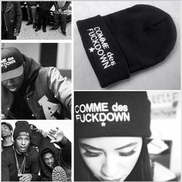 Ежедневна дамска шапка с интересен надпис в много цветове