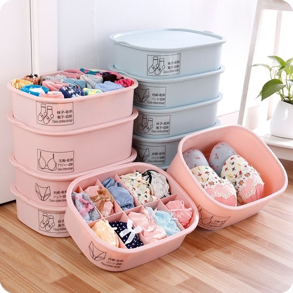 Praktikus háztartási doboz fehérnemű és zokni tárolására - többféle modell