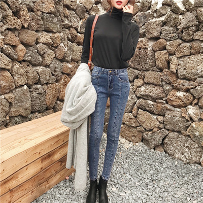 Blugi dama sport si eleganti cu talie inalta
