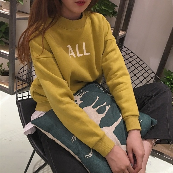 Αθλητικό γυναικείο φούτερ με επιγραφή σε διάφορα χρώματα