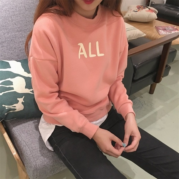 Αθλητικό γυναικείο φούτερ με επιγραφή σε διάφορα χρώματα