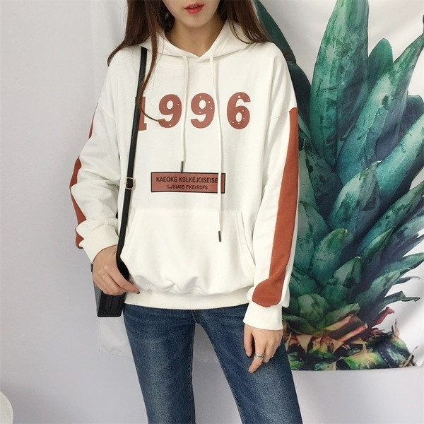 Hanorac de damă potrivit pentru utilizarea de zi cu zi, cu glugă și imprimeu