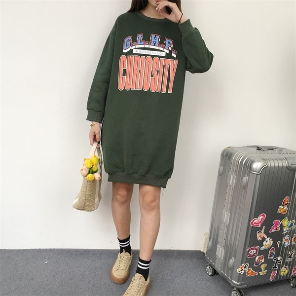 Női sport őszi-téli tunika felirattal