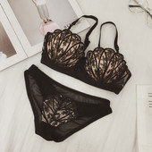 Set lenjerie - sutien cu bikini, in doua culori