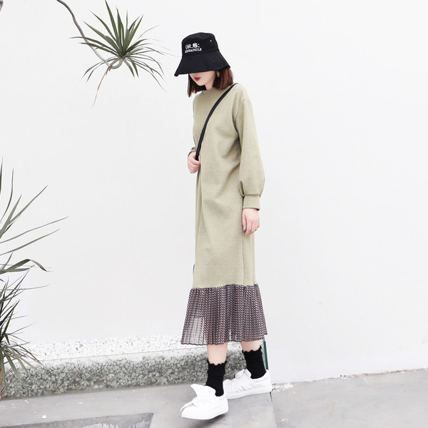 Γυναικέιο ανοιξιάτικο φόρεμα με μακριά μανίκια