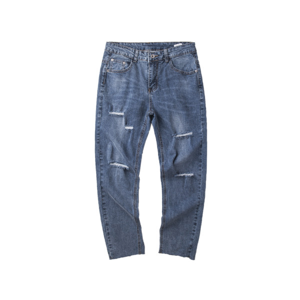 Sportos-elegáns férfi farmer, sötét színű foltokkal