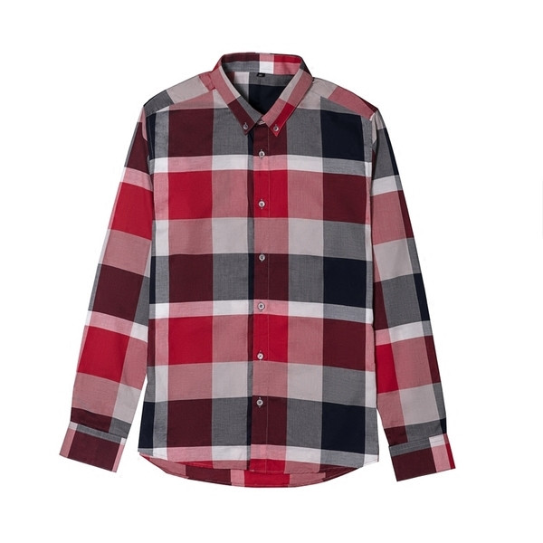 Cămașă bărbătească în carouri stilată în două culori