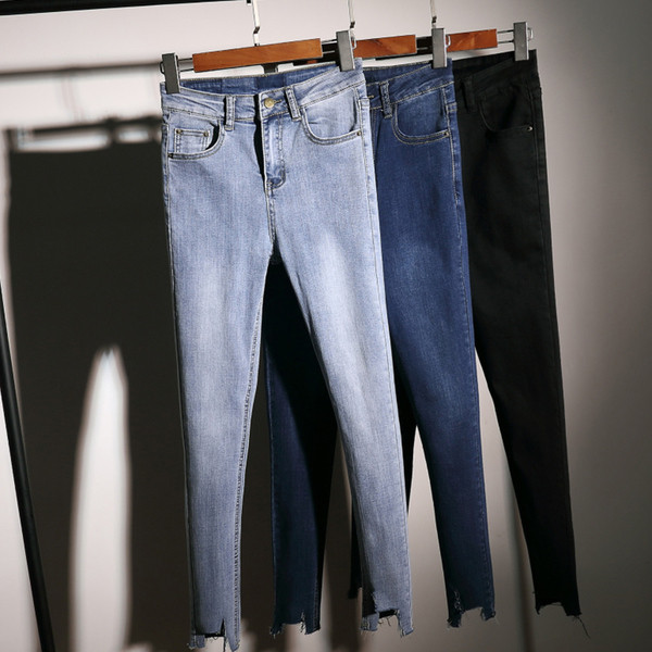 Egyszerű női farmer, mindennapi használatra alkalmas három színben