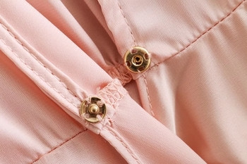 Елегантна дамска блуза с дълбоко V-образно деколте в два цвята 