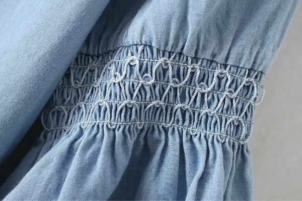 Alkalmi női póló 2/4 ujjal, kék színben