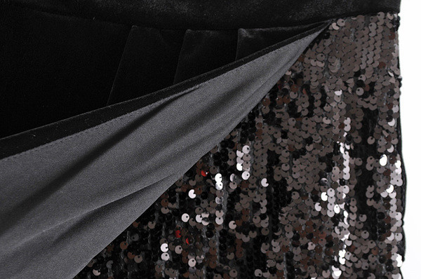 Fusta de dama eleganta cu paiete decorative