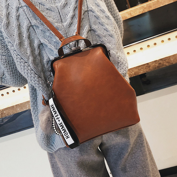 Öko bőrből készült női hátizsák pehelytal, négy színben