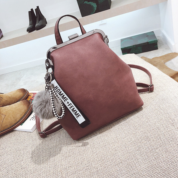 Öko bőrből készült női hátizsák pehelytal, négy színben