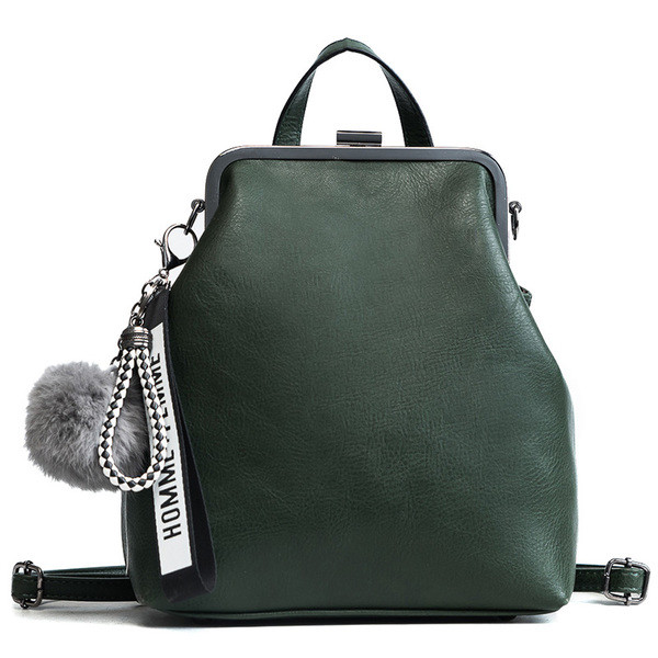 Öko bőrből készült női hátizsák pehelytal, négy színben