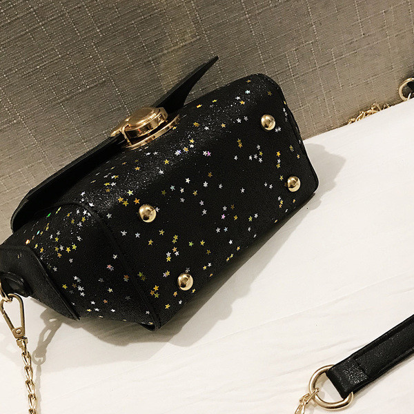 Modern mini kézitáska fényes részecskékkel több színben