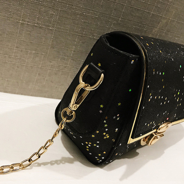 Modern mini kézitáska fényes részecskékkel több színben
