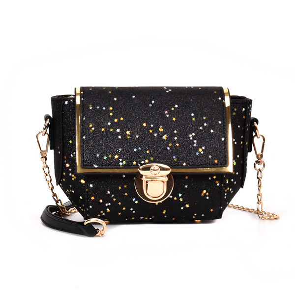 Modern mini kézitáska fényes részecskékkel több színben