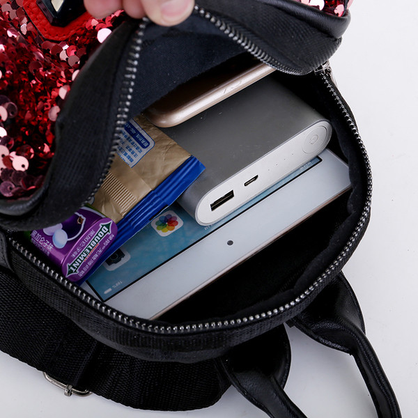 Mini női hátizsák flitterekkel, sok színben